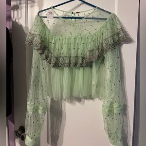 Free people mesh top